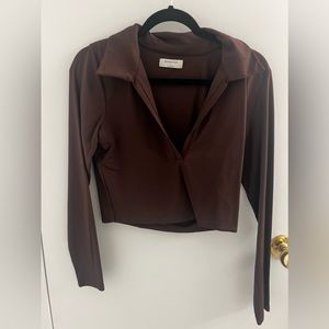 Babaton Long Sleeve Polo Top